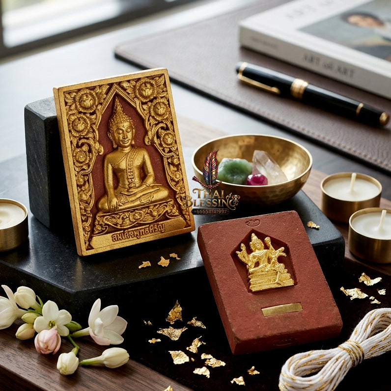 ✨ [The Supreme Magnet for Fortune & Unrivaled Attraction] Sacred Phra Somdej "Phut Hiran" (Golden Buddha) – Rare "Kai Daeng Herb" Edition – Master-Blessed by Kruba Subin Sumetho (2012 "Forest Garden Creation" - Wai Kru Edition)