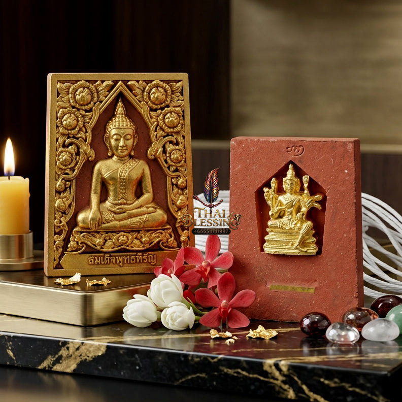 ✨ [The Supreme Magnet for Fortune & Unrivaled Attraction] Sacred Phra Somdej "Phut Hiran" (Golden Buddha) – Rare "Kai Daeng Herb" Edition – Master-Blessed by Kruba Subin Sumetho (2012 "Forest Garden Creation" - Wai Kru Edition)