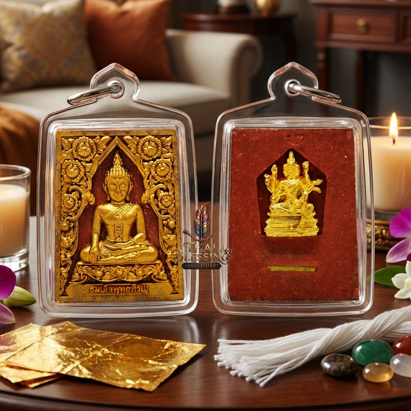 ✨ [The Supreme Magnet for Fortune & Unrivaled Attraction] Sacred Phra Somdej "Phut Hiran" (Golden Buddha) – Rare "Kai Daeng Herb" Edition – Master-Blessed by Kruba Subin Sumetho (2012 "Forest Garden Creation" - Wai Kru Edition)