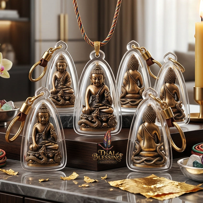 ✨ [The Supreme Magnet for Wealth & Spiritual Flow] Sacred Phra Kring "Phaya Nakkiao" (Coiled Naga) – "Amata Waja" (Immortal Word) Edition – Master-Blessed by Luang Pu So, Wat Pho Si (2018)