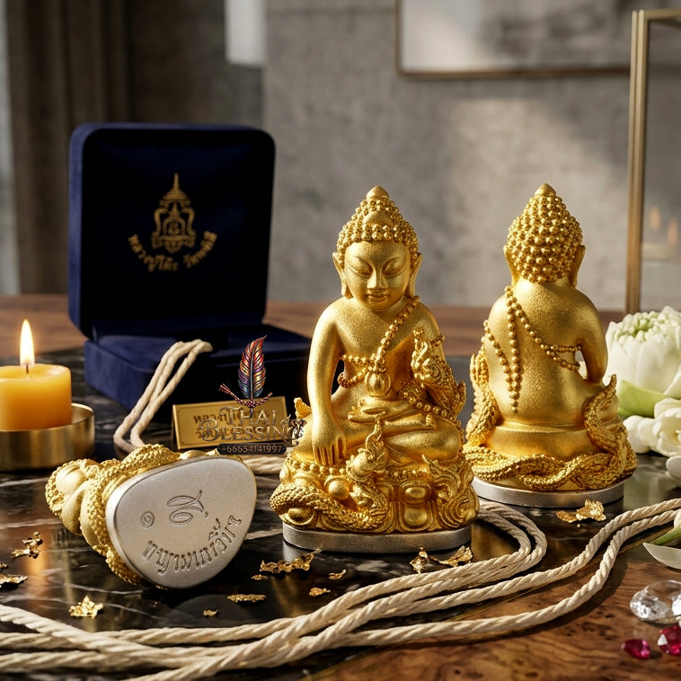✨ [The Supreme Magnet for Wealth & Spiritual Flow] Sacred Phra Kring "Phaya Nakkiao" (Coiled Naga) – "Amata Waja" (Immortal Word) Edition – Master-Blessed by Luang Pu So, Wat Pho Si (2018)