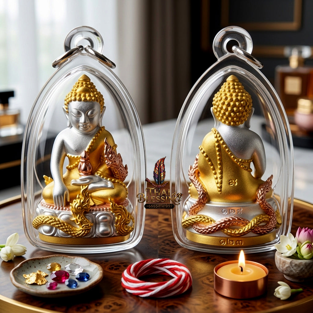 ✨ [The Supreme Magnet for Wealth & Spiritual Flow] Sacred Phra Kring "Phaya Nakkiao" (Coiled Naga) – "Amata Waja" (Immortal Word) Edition – Master-Blessed by Luang Pu So, Wat Pho Si (2018)