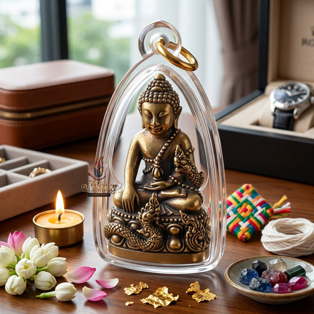 ✨ [The Supreme Magnet for Wealth & Spiritual Flow] Sacred Phra Kring "Phaya Nakkiao" (Coiled Naga) – "Amata Waja" (Immortal Word) Edition – Master-Blessed by Luang Pu So, Wat Pho Si (2018)