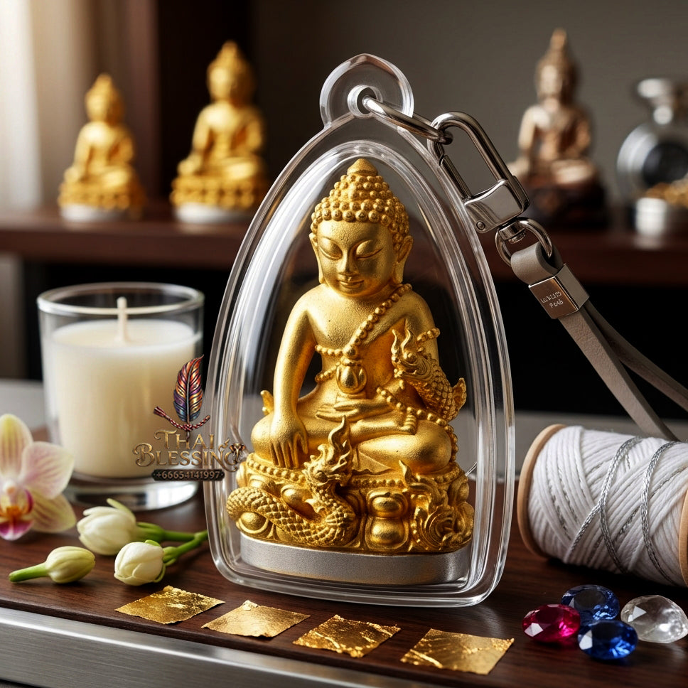 ✨ [The Supreme Magnet for Wealth & Spiritual Flow] Sacred Phra Kring "Phaya Nakkiao" (Coiled Naga) – "Amata Waja" (Immortal Word) Edition – Master-Blessed by Luang Pu So, Wat Pho Si (2018)