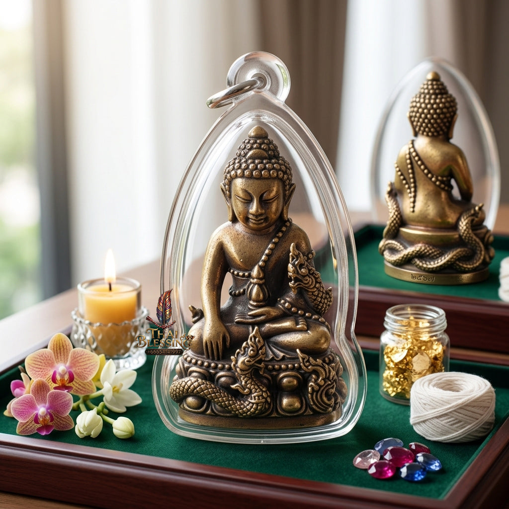 ✨ [The Supreme Magnet for Wealth & Spiritual Flow] Sacred Phra Kring "Phaya Nakkiao" (Coiled Naga) – "Amata Waja" (Immortal Word) Edition – Master-Blessed by Luang Pu So, Wat Pho Si (2018)