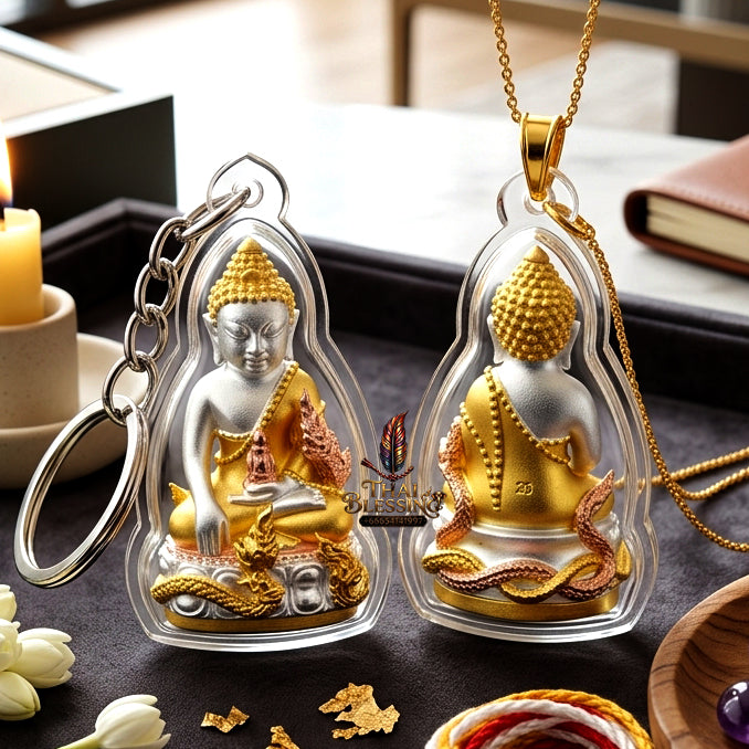 ✨ [The Supreme Magnet for Wealth & Spiritual Flow] Sacred Phra Kring "Phaya Nakkiao" (Coiled Naga) – "Amata Waja" (Immortal Word) Edition – Master-Blessed by Luang Pu So, Wat Pho Si (2018)