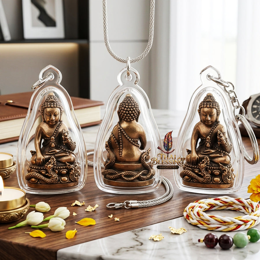 ✨ [The Supreme Magnet for Wealth & Spiritual Flow] Sacred Phra Kring "Phaya Nakkiao" (Coiled Naga) – "Amata Waja" (Immortal Word) Edition – Master-Blessed by Luang Pu So, Wat Pho Si (2018)