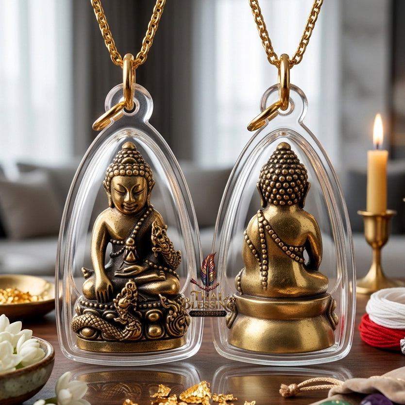 ✨ [The Supreme Magnet for Wealth & Spiritual Flow] Sacred Phra Kring "Phaya Nakkiao" (Coiled Naga) – "Amata Waja" (Immortal Word) Edition – Master-Blessed by Luang Pu So, Wat Pho Si (2018)