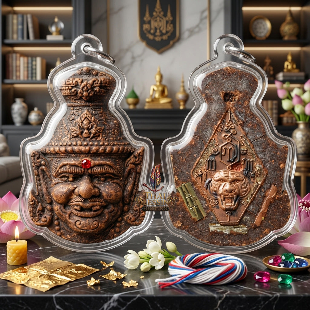 ✨ [The Supreme Master’s Aegis] Sacred Hermit Ta-Fai (Fire-Eyed Rishi) Talisman – Master-Blessed by Luang Pu Nen, Wat Ban Kaset Thung Setthi (2008 Rarity)