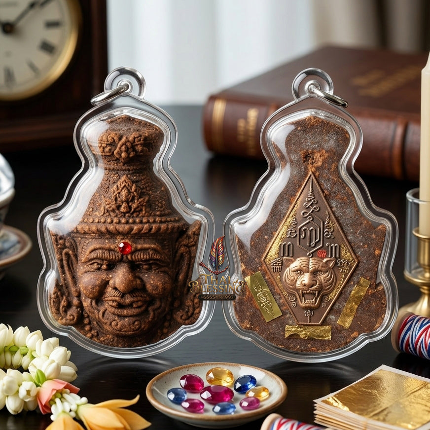 ✨ [The Supreme Master’s Aegis] Sacred Hermit Ta-Fai (Fire-Eyed Rishi) Talisman – Master-Blessed by Luang Pu Nen, Wat Ban Kaset Thung Setthi (2008 Rarity)