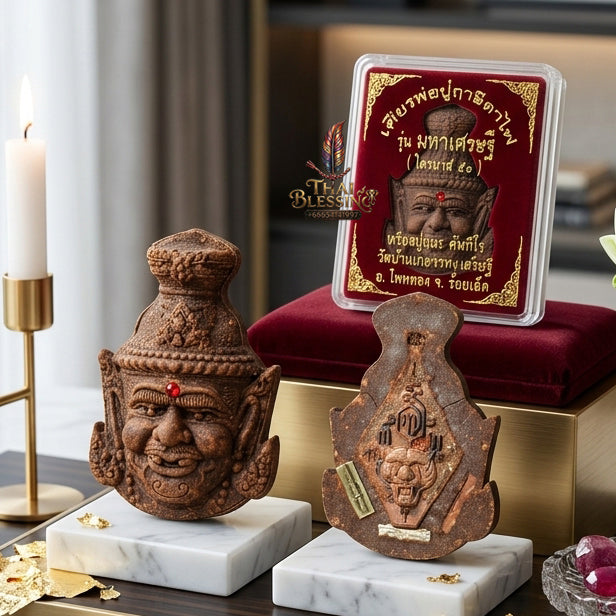 ✨ [The Supreme Master’s Aegis] Sacred Hermit Ta-Fai (Fire-Eyed Rishi) Talisman – Master-Blessed by Luang Pu Nen, Wat Ban Kaset Thung Setthi (2008 Rarity)