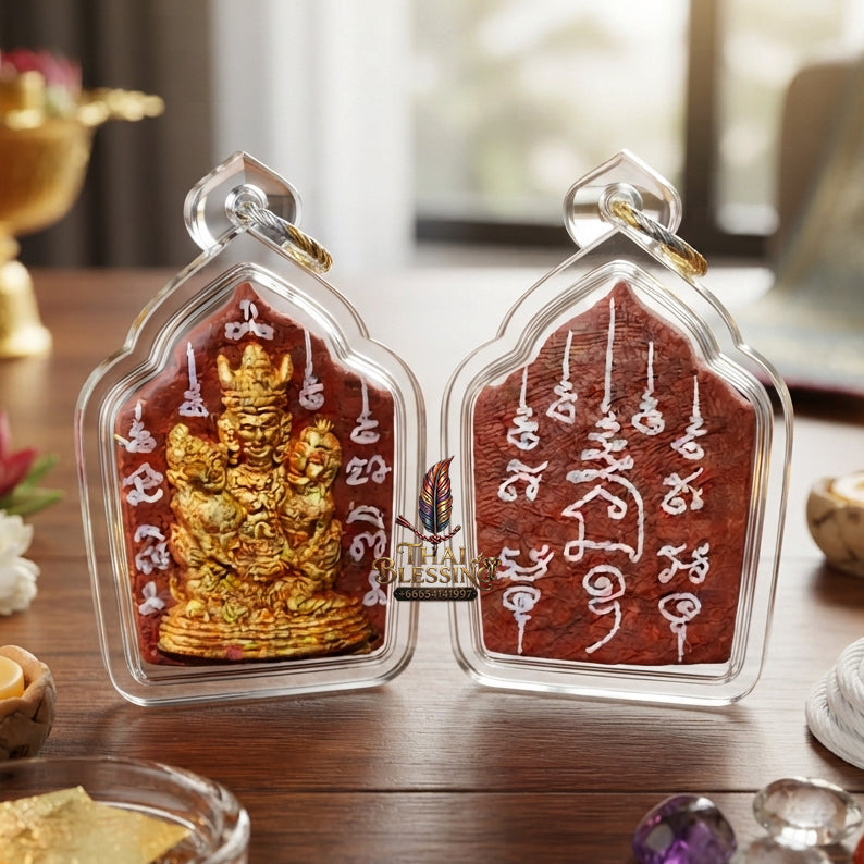 ✨ [The Supreme Master of Absolute Attraction] Sacred "Khun Phaen Lanna - Phaya Khao Kham" (Lanna Golden-Horned King) – "Saneh Nang Kruan" (The Charms of the Yearning Maiden) Edition – Master-Blessed by Kruba Nong, Wat Uthaitharam (2026)