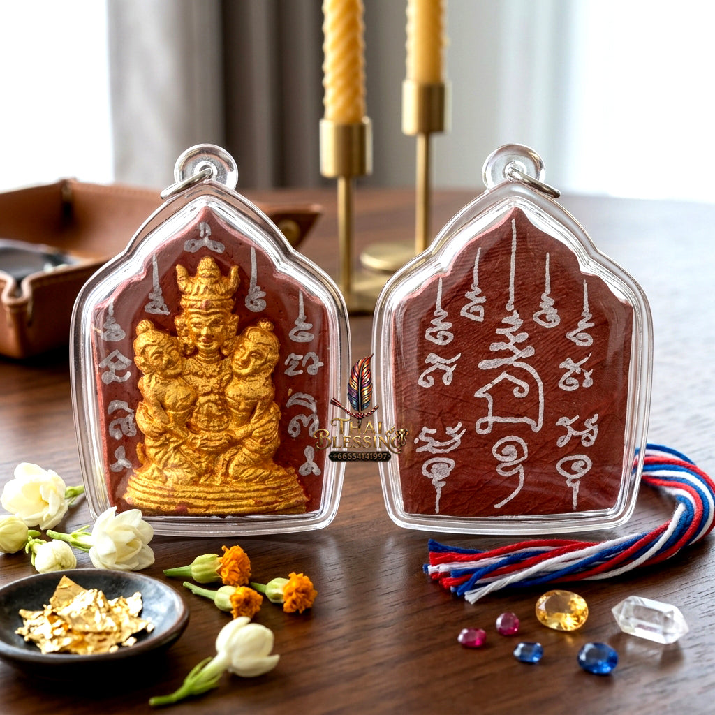 ✨ [The Supreme Master of Absolute Attraction] Sacred "Khun Phaen Lanna - Phaya Khao Kham" (Lanna Golden-Horned King) – "Saneh Nang Kruan" (The Charms of the Yearning Maiden) Edition – Master-Blessed by Kruba Nong, Wat Uthaitharam (2026)