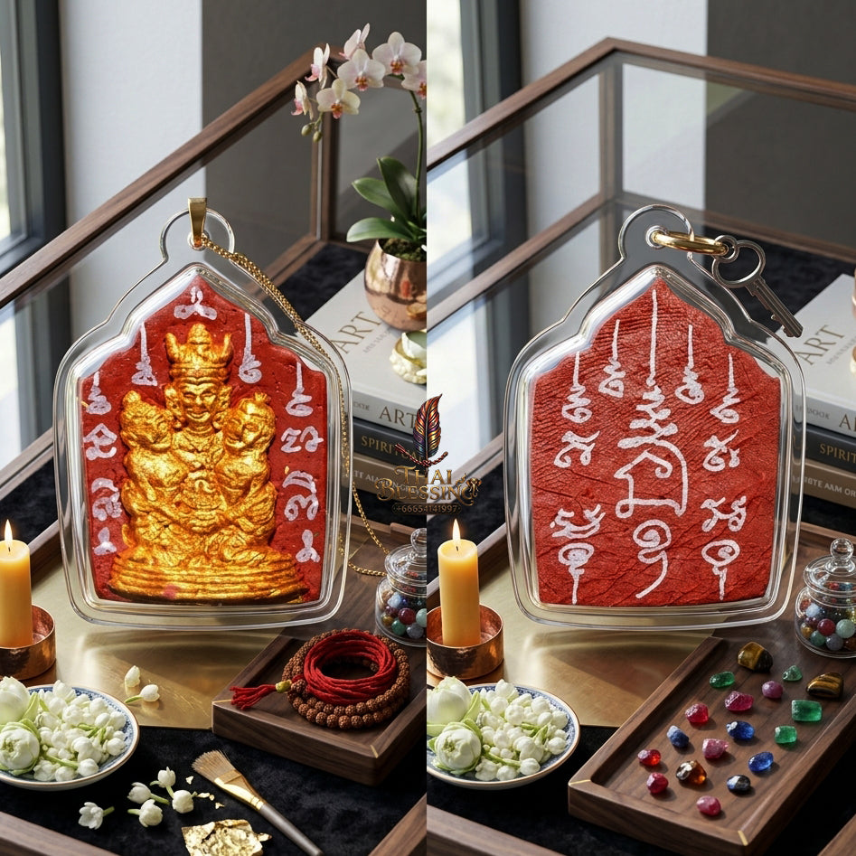 ✨ [The Supreme Master of Absolute Attraction] Sacred "Khun Phaen Lanna - Phaya Khao Kham" (Lanna Golden-Horned King) – "Saneh Nang Kruan" (The Charms of the Yearning Maiden) Edition – Master-Blessed by Kruba Nong, Wat Uthaitharam (2026)