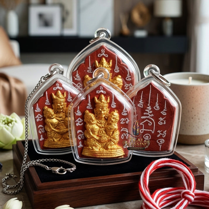 ✨ [The Supreme Master of Absolute Attraction] Sacred "Khun Phaen Lanna - Phaya Khao Kham" (Lanna Golden-Horned King) – "Saneh Nang Kruan" (The Charms of the Yearning Maiden) Edition – Master-Blessed by Kruba Nong, Wat Uthaitharam (2026)