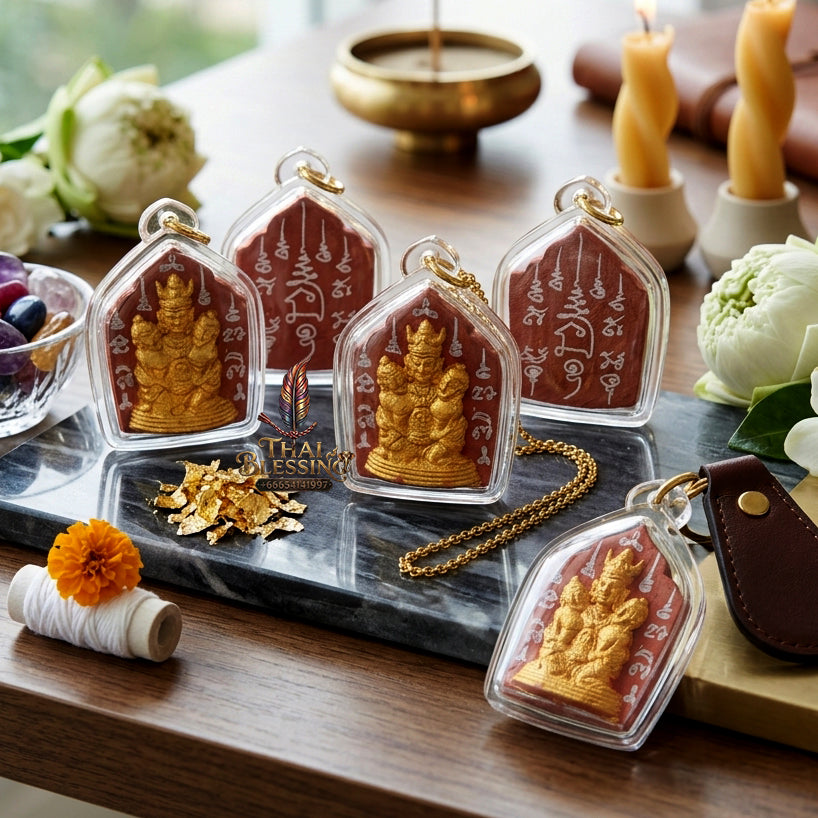 ✨ [The Supreme Master of Absolute Attraction] Sacred "Khun Phaen Lanna - Phaya Khao Kham" (Lanna Golden-Horned King) – "Saneh Nang Kruan" (The Charms of the Yearning Maiden) Edition – Master-Blessed by Kruba Nong, Wat Uthaitharam (2026)