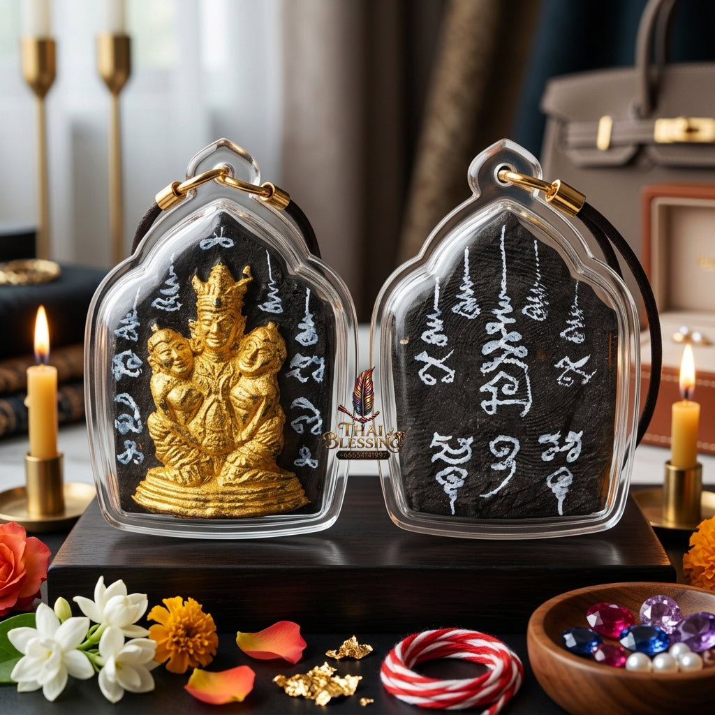 ✨ [The Supreme Master of Absolute Attraction] Sacred "Khun Phaen Lanna - Phaya Khao Kham" (Lanna Golden-Horned King) – "Saneh Nang Kruan" (The Charms of the Yearning Maiden) Edition – Master-Blessed by Kruba Nong, Wat Uthaitharam (2026)