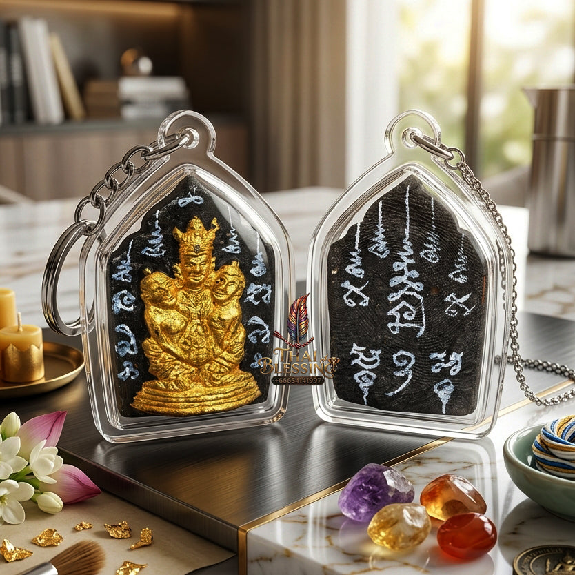 ✨ [The Supreme Master of Absolute Attraction] Sacred "Khun Phaen Lanna - Phaya Khao Kham" (Lanna Golden-Horned King) – "Saneh Nang Kruan" (The Charms of the Yearning Maiden) Edition – Master-Blessed by Kruba Nong, Wat Uthaitharam (2026)