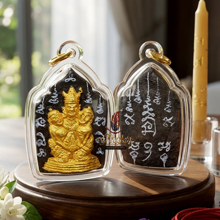 ✨ [The Supreme Master of Absolute Attraction] Sacred "Khun Phaen Lanna - Phaya Khao Kham" (Lanna Golden-Horned King) – "Saneh Nang Kruan" (The Charms of the Yearning Maiden) Edition – Master-Blessed by Kruba Nong, Wat Uthaitharam (2026)