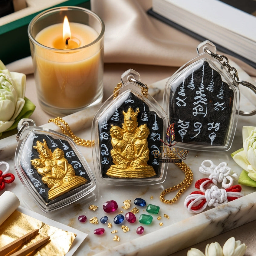 ✨ [The Supreme Master of Absolute Attraction] Sacred "Khun Phaen Lanna - Phaya Khao Kham" (Lanna Golden-Horned King) – "Saneh Nang Kruan" (The Charms of the Yearning Maiden) Edition – Master-Blessed by Kruba Nong, Wat Uthaitharam (2026)