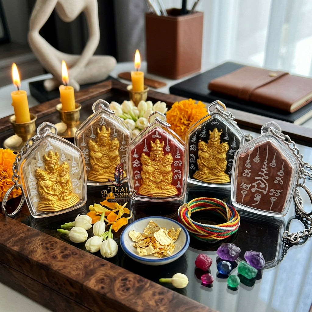 ✨ [The Supreme Master of Absolute Attraction] Sacred "Khun Phaen Lanna - Phaya Khao Kham" (Lanna Golden-Horned King) – "Saneh Nang Kruan" (The Charms of the Yearning Maiden) Edition – Master-Blessed by Kruba Nong, Wat Uthaitharam (2026)