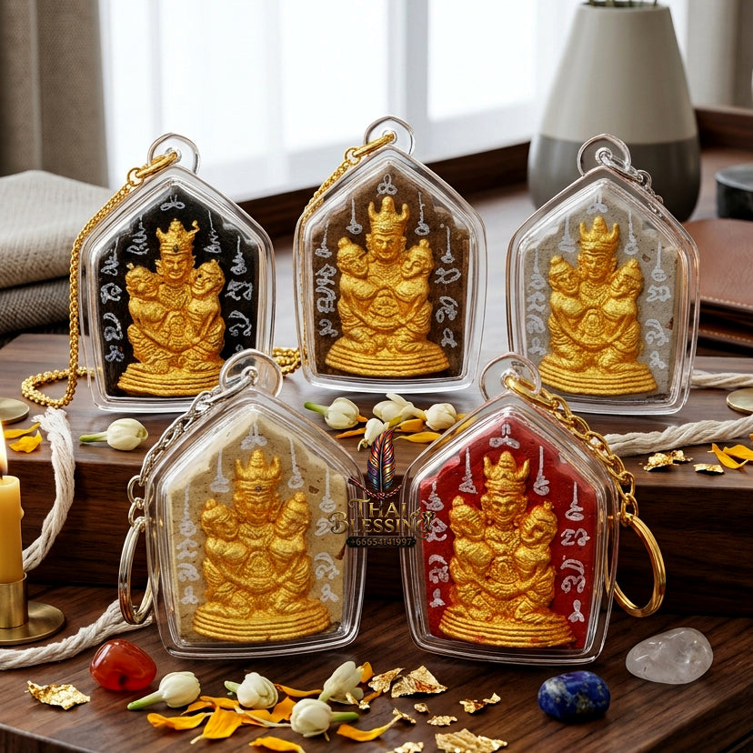 ✨ [The Supreme Master of Absolute Attraction] Sacred "Khun Phaen Lanna - Phaya Khao Kham" (Lanna Golden-Horned King) – "Saneh Nang Kruan" (The Charms of the Yearning Maiden) Edition – Master-Blessed by Kruba Nong, Wat Uthaitharam (2026)