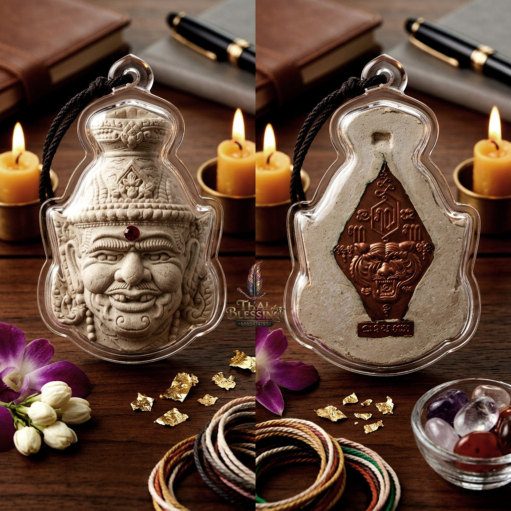 ✨ [The Supreme Master of Mastery & Transformation] Sacred Sian Rue Si Ta Fai (Fire-Eye Hermit Head) – "Maha Setthi" (Great Millionaire) Edition – Master-Blessed by Luang Pu Nen, Wat Ban Kaset Thung Setthi