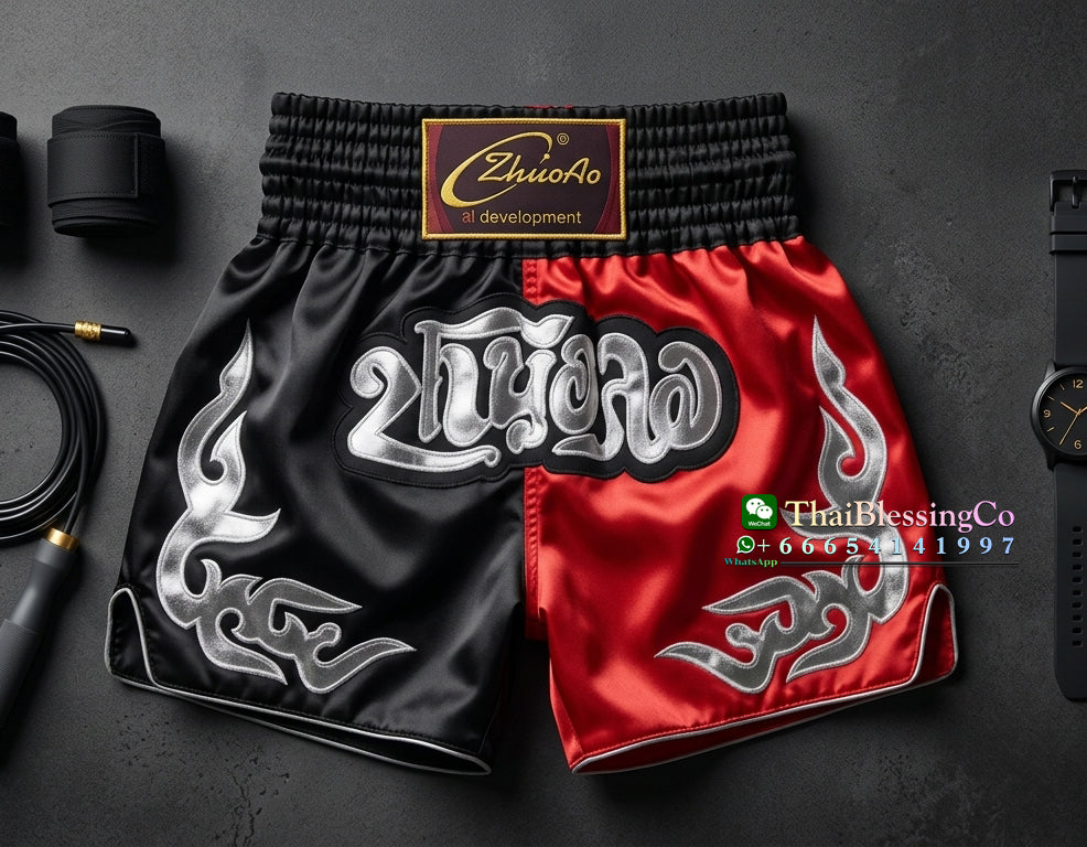 🏮 The Titan Striker: Professional Heavyweight Satin Muay Thai Shorts – Modern High-Performance Combat Trunks, Handcrafted Premium Quality for Adults and Kids
