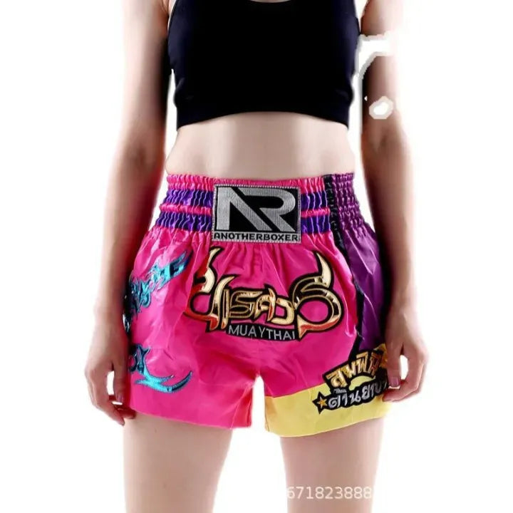 🏮 The Titan Striker: Professional Heavyweight Satin Muay Thai Shorts – Modern High-Performance Combat Trunks, Handcrafted Premium Quality for Adults and Kids