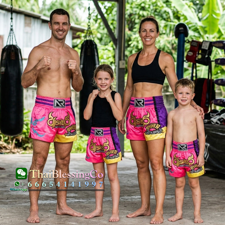 🏮 The Titan Striker: Professional Heavyweight Satin Muay Thai Shorts – Modern High-Performance Combat Trunks, Handcrafted Premium Quality for Adults and Kids