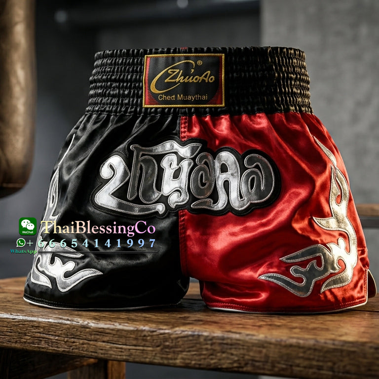 🏮 The Titan Striker: Professional Heavyweight Satin Muay Thai Shorts – Modern High-Performance Combat Trunks, Handcrafted Premium Quality for Adults and Kids