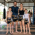 🏮 The Titan Striker: Professional Heavyweight Satin Muay Thai Shorts – Modern High-Performance Combat Trunks, Handcrafted Premium Quality for Adults and Kids