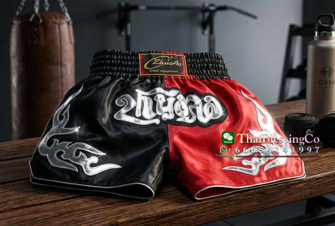 🏮 The Titan Striker: Professional Heavyweight Satin Muay Thai Shorts – Modern High-Performance Combat Trunks, Handcrafted Premium Quality for Adults and Kids