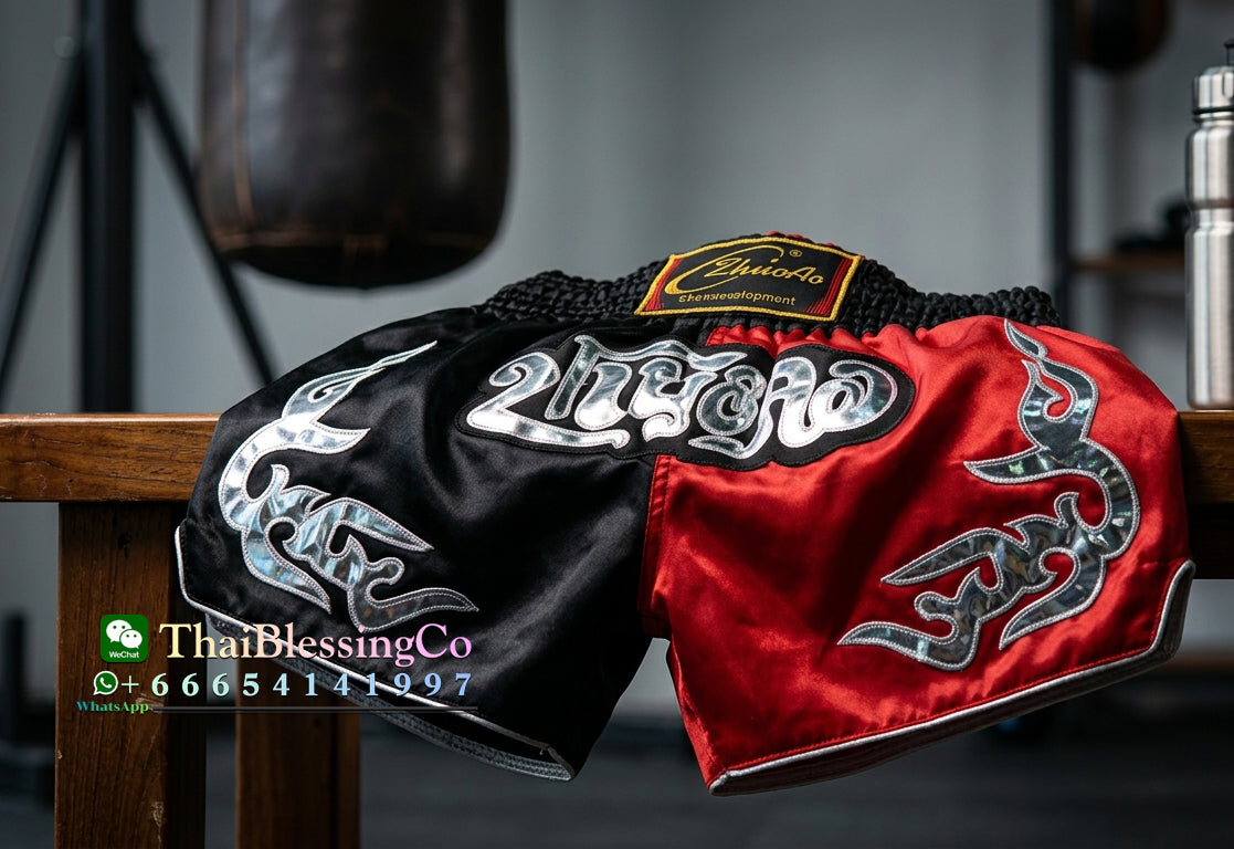 🏮 The Titan Striker: Professional Heavyweight Satin Muay Thai Shorts – Modern High-Performance Combat Trunks, Handcrafted Premium Quality for Adults and Kids