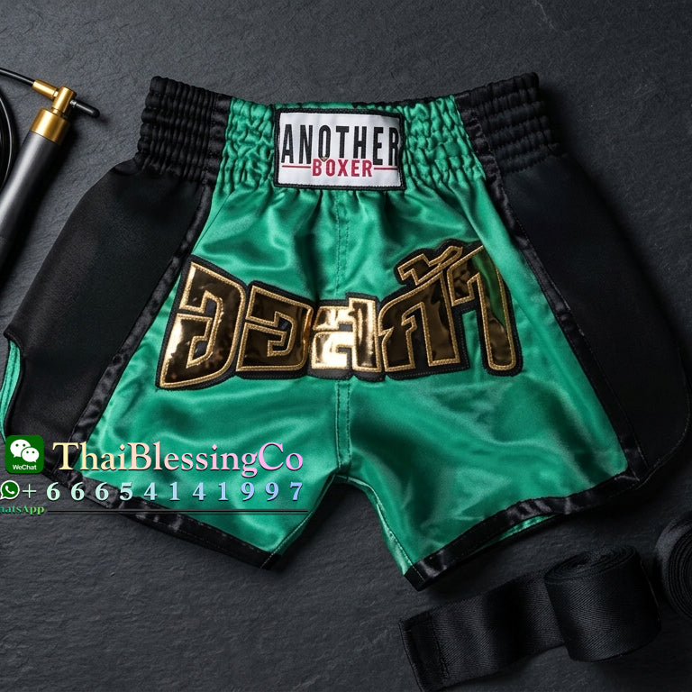 🏮 The Titan Striker: Professional Heavyweight Satin Muay Thai Shorts – Modern High-Performance Combat Trunks, Handcrafted Premium Quality for Adults and Kids