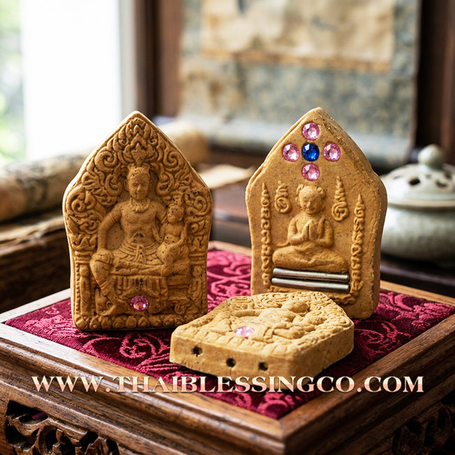 ✨ 🏛️ The Triad of Attraction: Sacred 'White Charm Herb' Khun Phaen by 3 Great Masters (2013 Heritage) – The Ultimate Synergy for Pure Charisma, Business Luck, and Divine Protection 🏛️ ✨