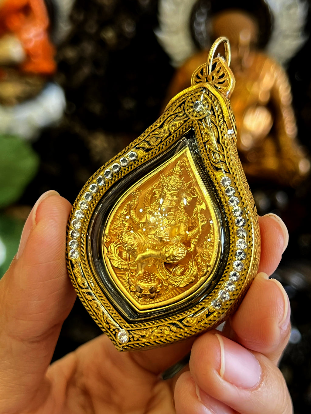 ✨ The Trinity of Triumph: Ganesha "Suk Samrit Nirun" Masterpiece – Tri-Color Gold, Silver & Pink Gold Bronze for Total Life Abundance, Infinite Success & Divine Protection