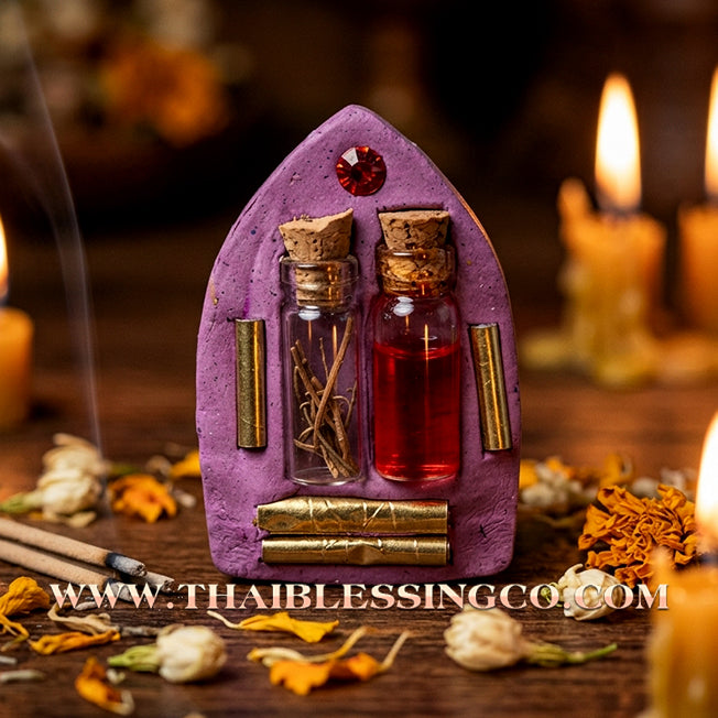 ✨ 🌸 The Velvet Attraction: Sacred 'Khun Phaen Maha Long' (Charm Powder Edition) by Kruba Baeng (2025/2026) – The Ultimate Magnet for Care, Kindness, and High-End Patronage 🌸 ✨