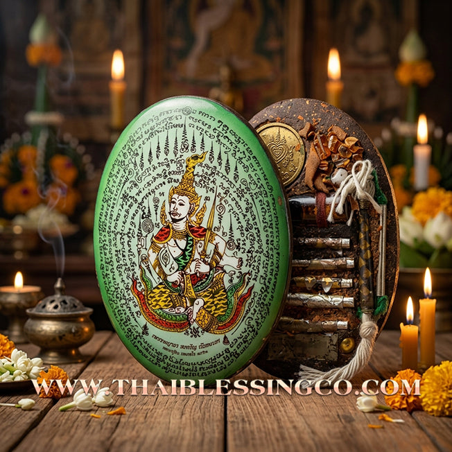 ✨ 🌿 The Verdant Aura of Prosperity: Sacred 'Petch Payatorn' Green-Aura Locket by Luang Pu In (2014 Masterpiece) – The Ultimate Talisman for Financial Magnetism, Growth, and Irresistible Charisma 🌿 ✨