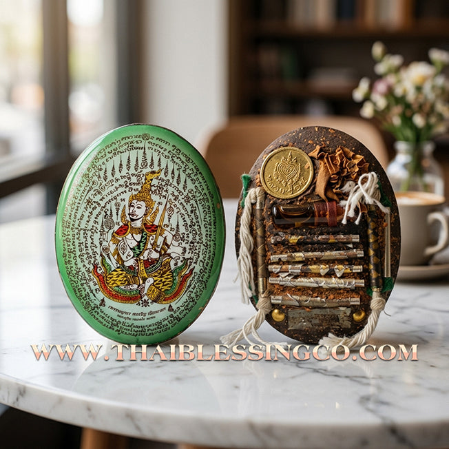 ✨ 🌿 The Verdant Aura of Prosperity: Sacred 'Petch Payatorn' Green-Aura Locket by Luang Pu In (2014 Masterpiece) – The Ultimate Talisman for Financial Magnetism, Growth, and Irresistible Charisma 🌿 ✨