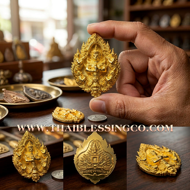 ✨ Thao Wessuwan "Wessuwanno" Edition: Masterpiece Gilded Buddhist Art for Supreme Wealth, Absolute Protection, and Royal Authority (2025 Heritage Cast by Luang Pu Yoon & Luang Pho Wichit)