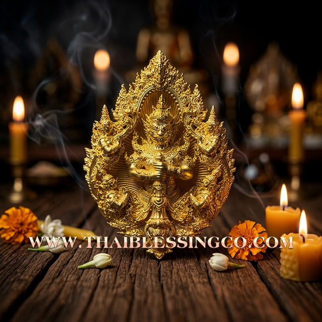 ✨ Thao Wessuwan "Wessuwanno" Edition: Masterpiece Gilded Buddhist Art for Supreme Wealth, Absolute Protection, and Royal Authority (2025 Heritage Cast by Luang Pu Yoon & Luang Pho Wichit)