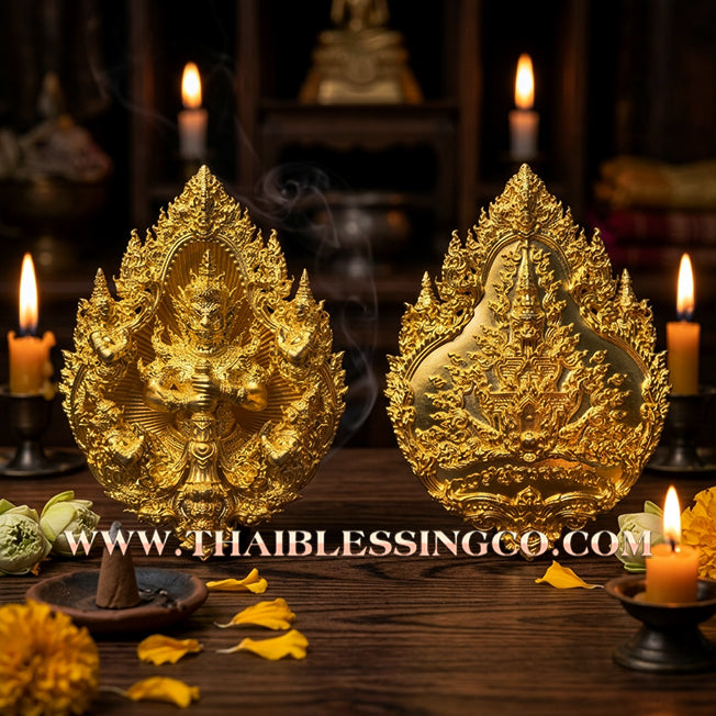 ✨ Thao Wessuwan "Wessuwanno" Edition: Masterpiece Gilded Buddhist Art for Supreme Wealth, Absolute Protection, and Royal Authority (2025 Heritage Cast by Luang Pu Yoon & Luang Pho Wichit)