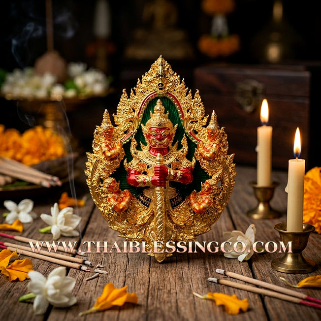 ✨ The "Wessuwanno" Sovereign Gilded Deity: Supreme Cast Buddhist Art — Gold-Plated Bronze with Sacred Longya Enamel — Dual-Consecrated for Infinite Wealth, Absolute Protection, and Royal Command