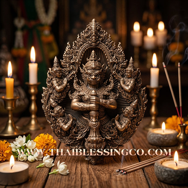 ✨ The "Wessuwanno" Sovereign Guardian: Masterpiece Buddhist Art Edition — Elegant Satin Bronze Finish — Dual-Consecrated for Absolute Protection, Commanding Authority, and Infinite Wealth