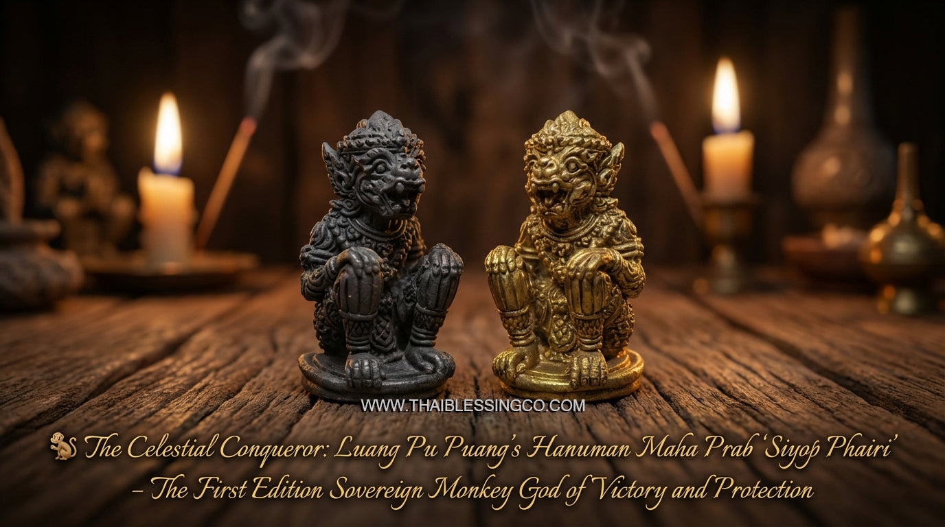 🐒 The Celestial Conqueror: Luang Pu Puang’s Hanuman Maha Prab "Siyop Phairi" – The First Edition Sovereign Monkey God of Victory and Protection