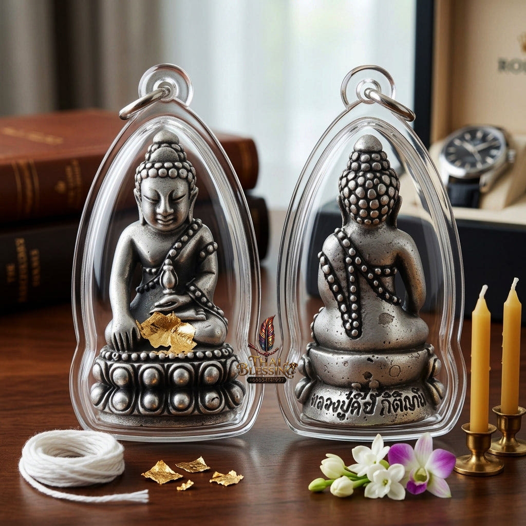 ✨ [The Radiant Master of Wealth & Infinite Fortune] Sacred Phra Kring "Phet Surin" (Diamond of Surin) – "Mang Mee Ngern Thong" (Abundant Wealth) Edition – Master-Blessed by Luang Pu Key, Wat Si Lamyong (2006)