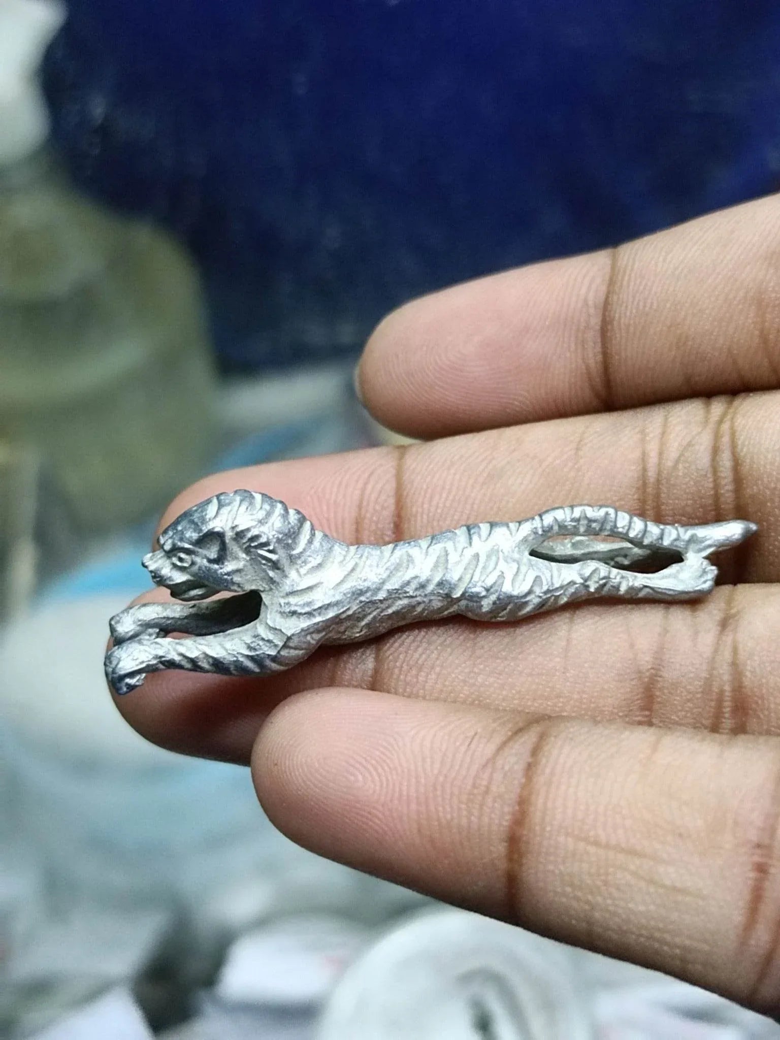 Tiger Puen Tak Amulet - Gun-Bullet Defying Sacred Amulet of Power and Protection by Luang Por Liab, Wat Na Wong