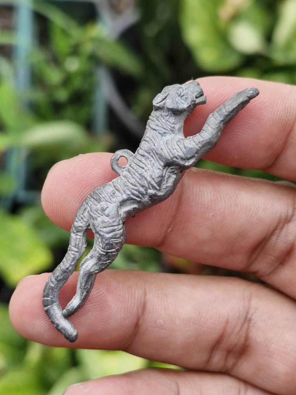 Tiger Puen Tak Amulet - Gun-Bullet Defying Sacred Amulet of Power and Protection by Luang Por Liab, Wat Na Wong