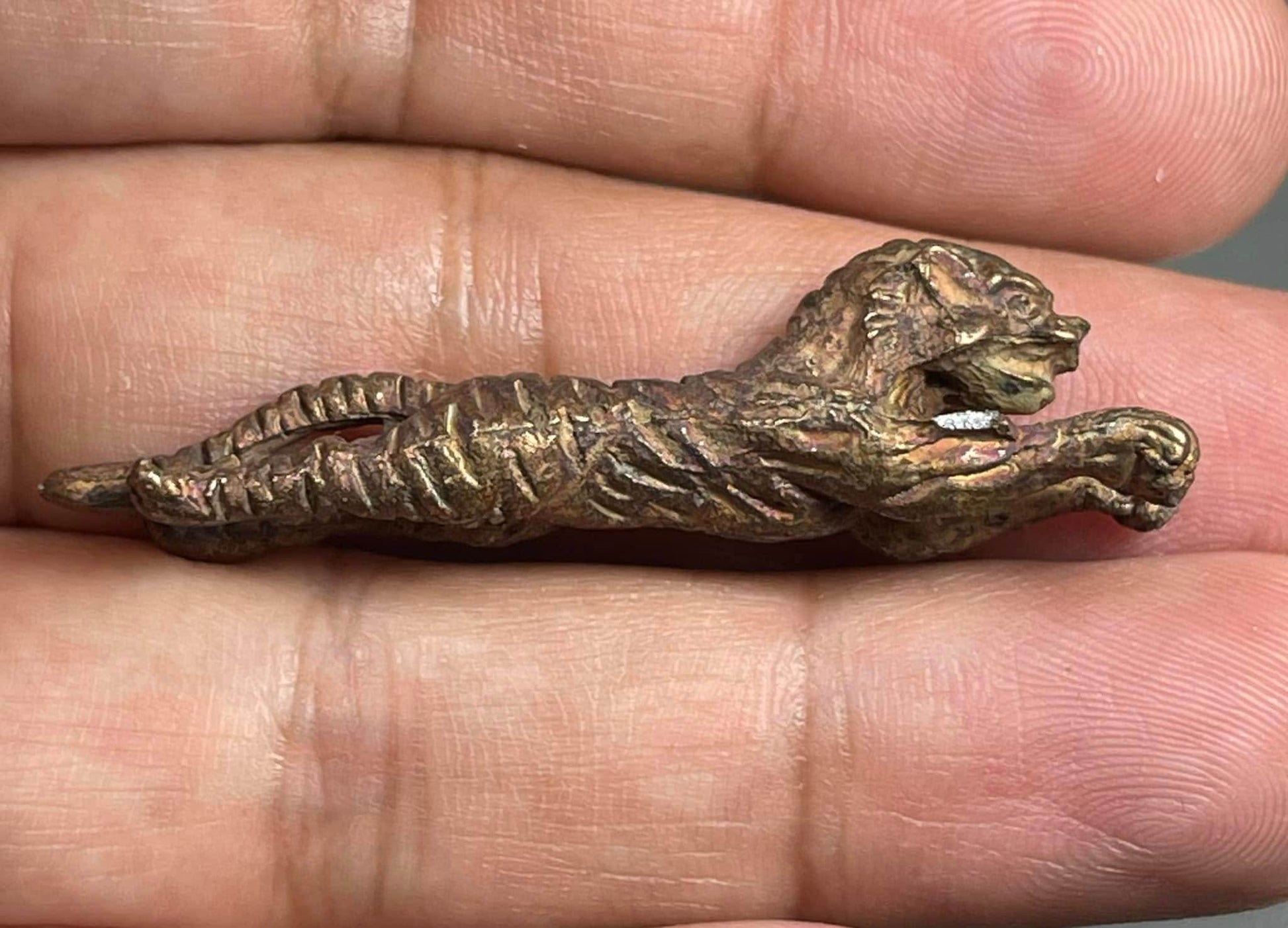 Tiger Puen Tak – “Gun-Bullet Defying Tiger Amulet” by Luang Por Liab, Wat Na Wong Sacred Amulet of Power, Protection - Thai Blessing Co
